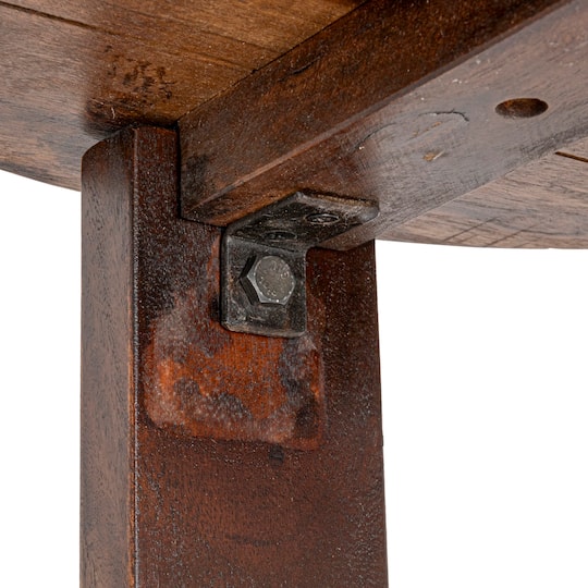 Hello Honey® Elegant Acacia Trestle Round End Table